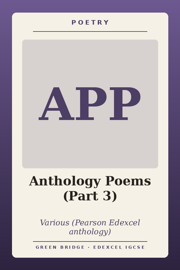 Anthology Poems (Part 3)