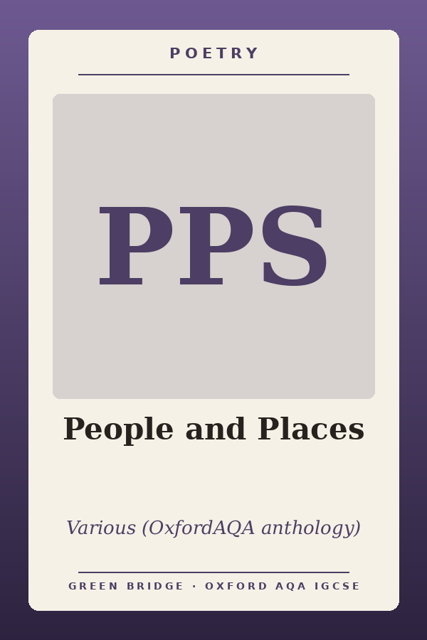 People and Places (set poems)