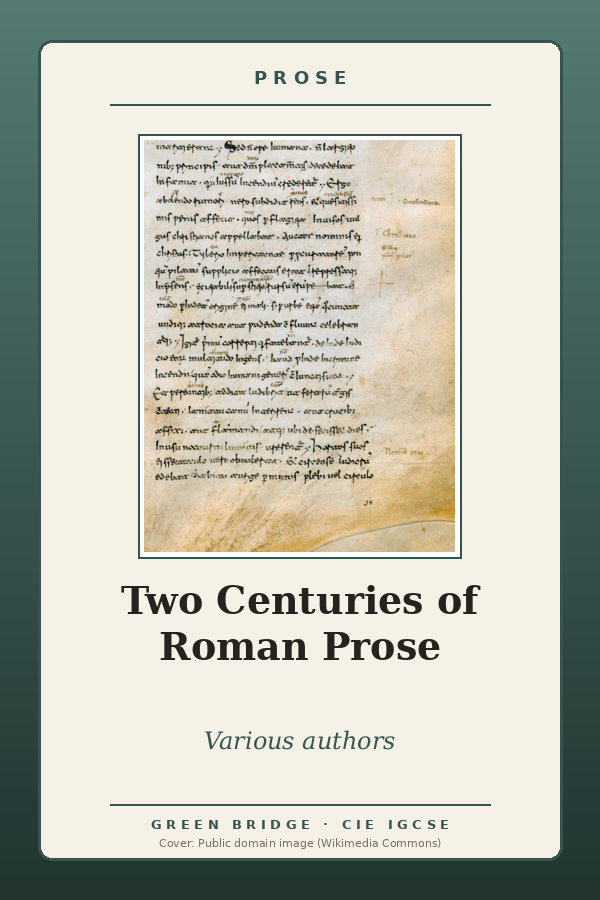 Two Centuries of Roman Prose (selections)