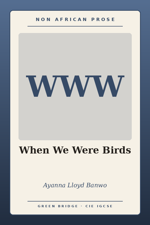 When We Were Birds